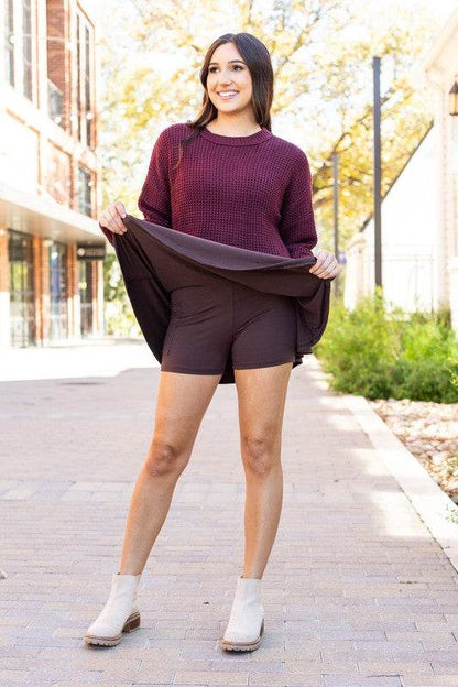 The Britt - Brown Skort - Shop Style & More | Fresh Looks, Everyday Deals & Free Shipping