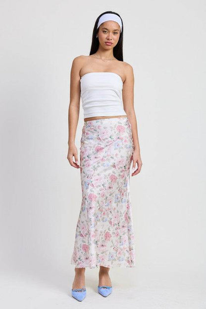 BIAS FLORAL MAXI SKIRT - Shop Style & More | Fresh Looks, Everyday Deals & Free Shipping