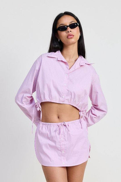 MINI SKORT WITH WAIST DRAWSTRING - Shop Style & More | Fresh Looks, Everyday Deals & Free Shipping