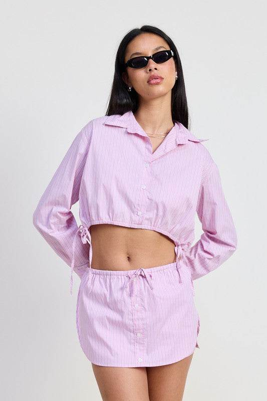 MINI SKORT WITH WAIST DRAWSTRING - Shop Style & More | Fresh Looks, Everyday Deals & Free Shipping