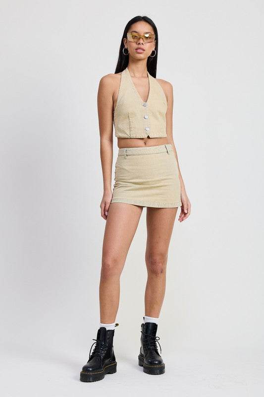 DENIM MINI SKIRT WITH TIE DYE DETAIL - Shop Style & More | Fresh Looks, Everyday Deals & Free Shipping