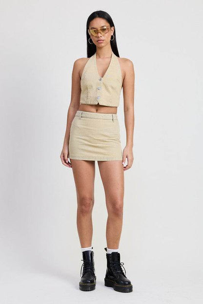 DENIM MINI SKIRT WITH TIE DYE DETAIL - Shop Style & More | Fresh Looks, Everyday Deals & Free Shipping