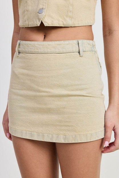 DENIM MINI SKIRT WITH TIE DYE DETAIL - Shop Style & More | Fresh Looks, Everyday Deals & Free Shipping