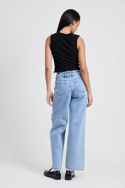 LAYERED STRAIGHT LEG DENIM PANT - Shop Style & More | Fresh Looks, Everyday Deals & Free Shipping