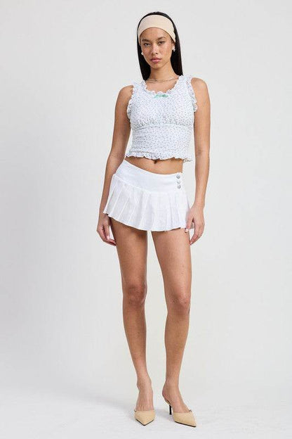 PLEATED MINI SKORT - Shop Style & More | Fresh Looks, Everyday Deals & Free Shipping