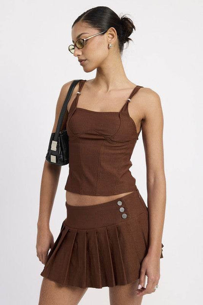 PLEATED MINI SKORT - Shop Style & More | Fresh Looks, Everyday Deals & Free Shipping