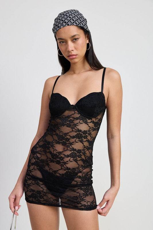 MINI LACE SHEER DRESS - Shop Style & More | Fresh Looks, Everyday Deals & Free Shipping