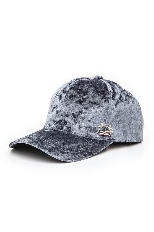 American Flag Angel Pin Tag Velour Cap - Shop Style & More | Fresh Looks, Everyday Deals & Free Shipping