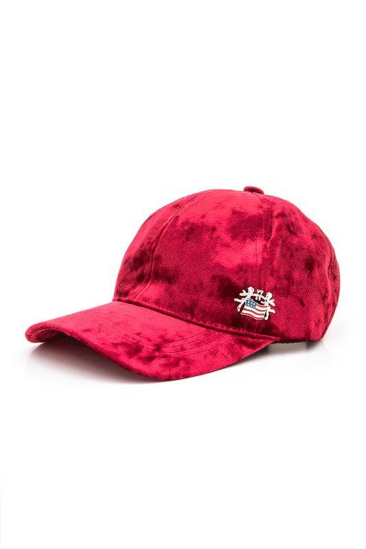 American Flag Angel Pin Tag Velour Cap - Shop Style & More | Fresh Looks, Everyday Deals & Free Shipping