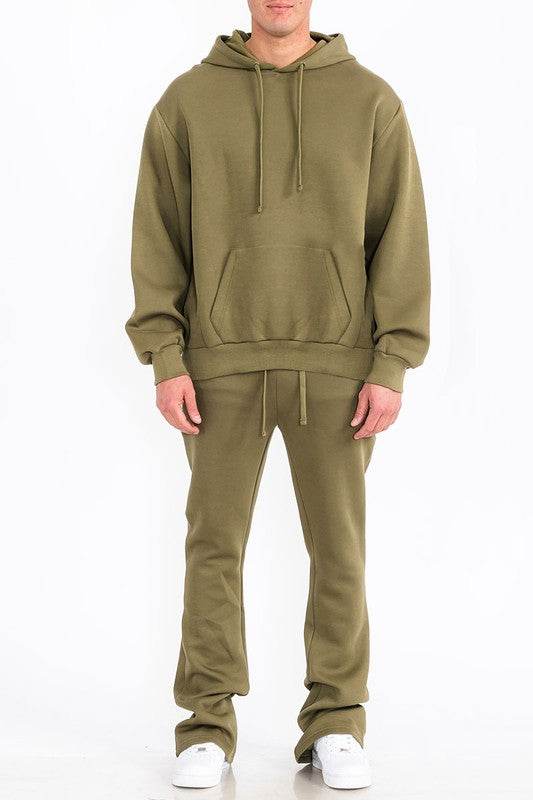 Mens Solid Fleece Flare Stacked SET - Shop Style & More | Fresh Looks, Everyday Deals & Free Shipping
