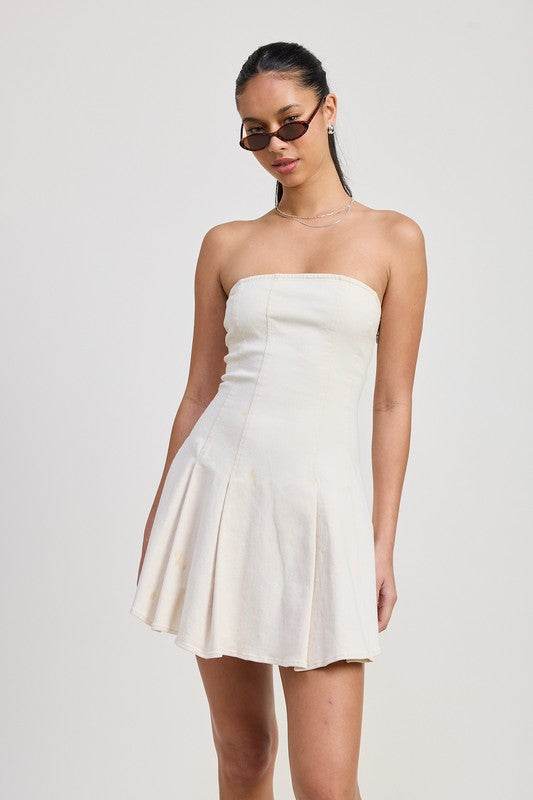 STRAPLESS MINI RUFFLE DRESS - Shop Style & More | Fresh Looks, Everyday Deals & Free Shipping