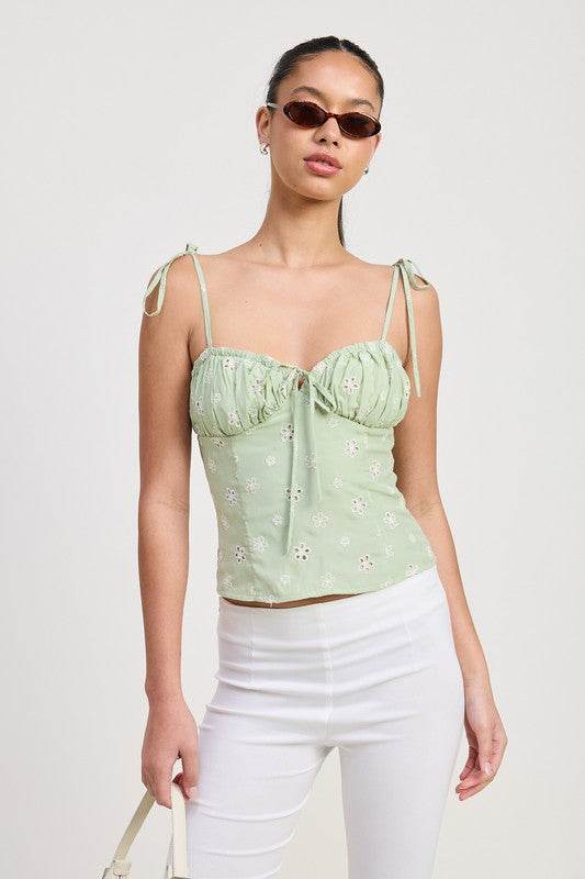 BUSTIER TOP WITH SHOULDER TIES - Shop Style & More | Fresh Looks, Everyday Deals & Free Shipping