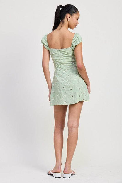 MIX MEDIA MINI RUCHED DRESS - Shop Style & More | Fresh Looks, Everyday Deals & Free Shipping