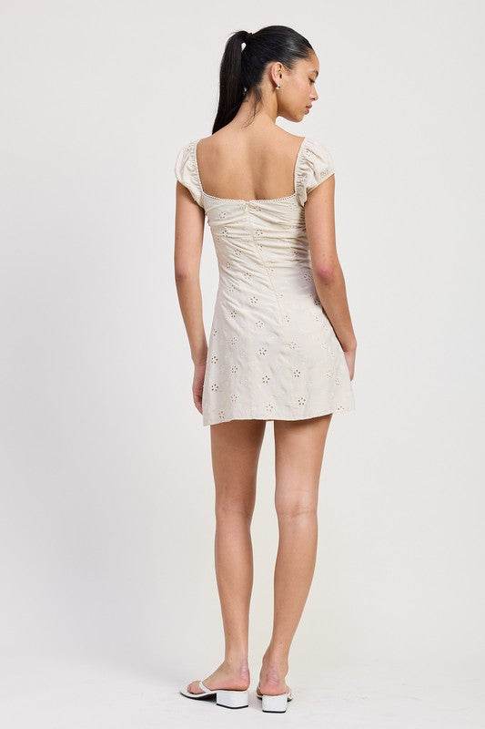 MIX MEDIA MINI RUCHED DRESS - Shop Style & More | Fresh Looks, Everyday Deals & Free Shipping