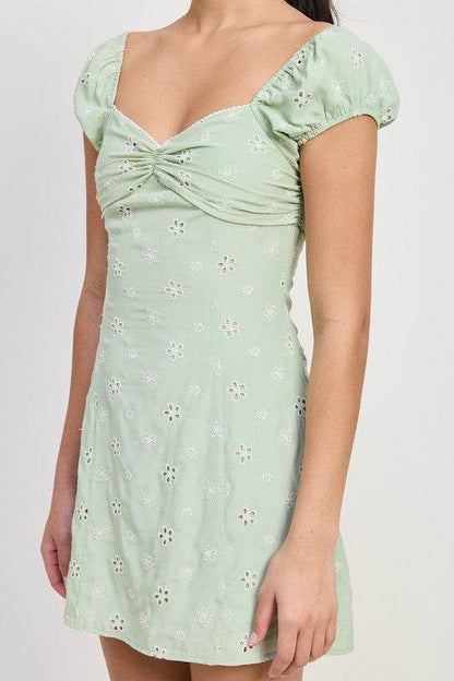 MIX MEDIA MINI RUCHED DRESS - Shop Style & More | Fresh Looks, Everyday Deals & Free Shipping