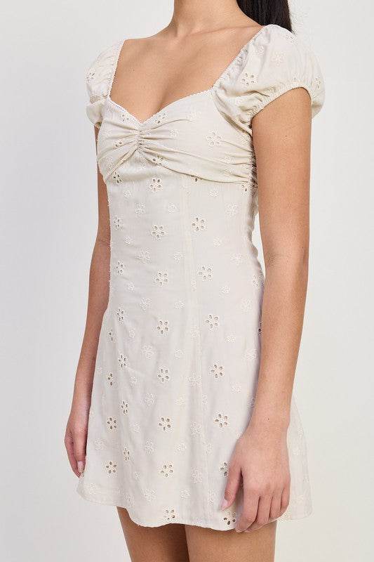 MIX MEDIA MINI RUCHED DRESS - Shop Style & More | Fresh Looks, Everyday Deals & Free Shipping