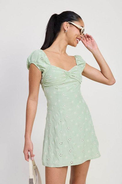MIX MEDIA MINI RUCHED DRESS - Shop Style & More | Fresh Looks, Everyday Deals & Free Shipping