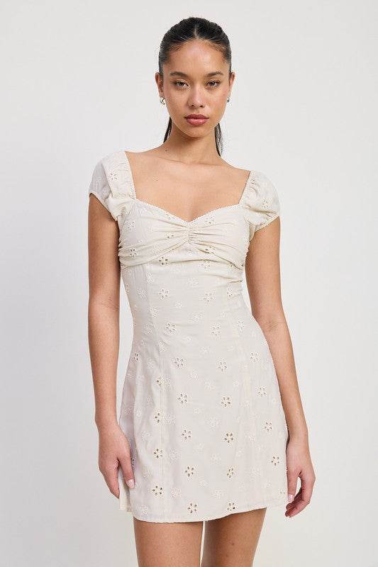 MIX MEDIA MINI RUCHED DRESS - Shop Style & More | Fresh Looks, Everyday Deals & Free Shipping