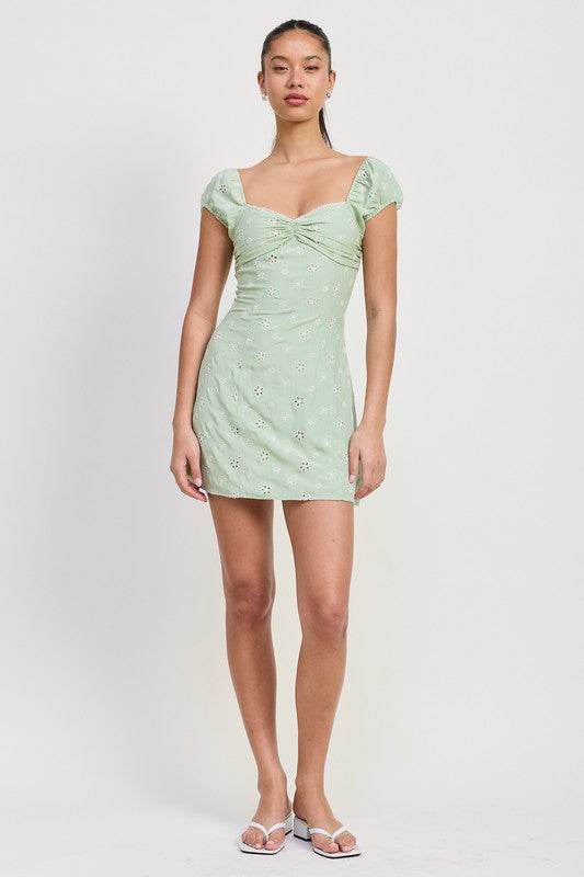 MIX MEDIA MINI RUCHED DRESS - Shop Style & More | Fresh Looks, Everyday Deals & Free Shipping