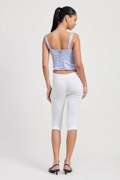 SATIN BUSTIER TOP WITH LACE DETAIL - Shop Style & More | Fresh Looks, Everyday Deals & Free Shipping