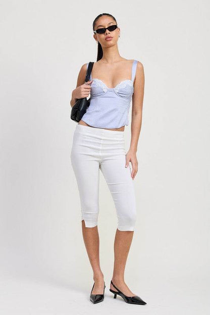 SATIN BUSTIER TOP WITH LACE DETAIL - Shop Style & More | Fresh Looks, Everyday Deals & Free Shipping