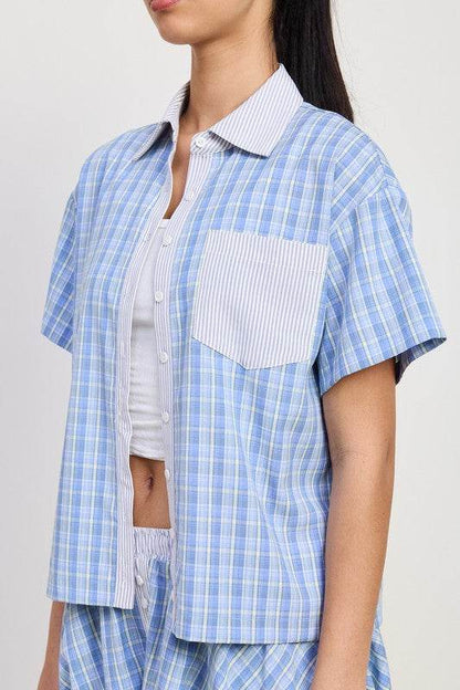MIX MEDIA OVERSIZED SHIRT - Shop Style & More | Fresh Looks, Everyday Deals & Free Shipping