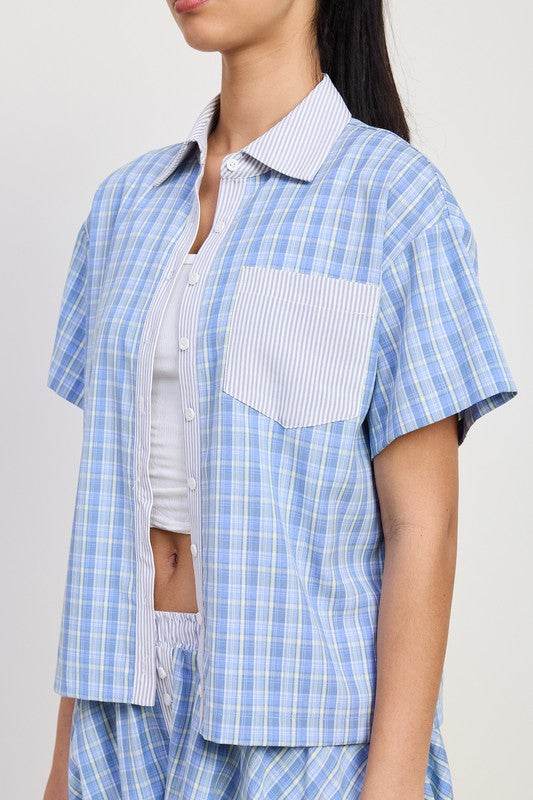 MIX MEDIA OVERSIZED SHIRT - Shop Style & More | Fresh Looks, Everyday Deals & Free Shipping