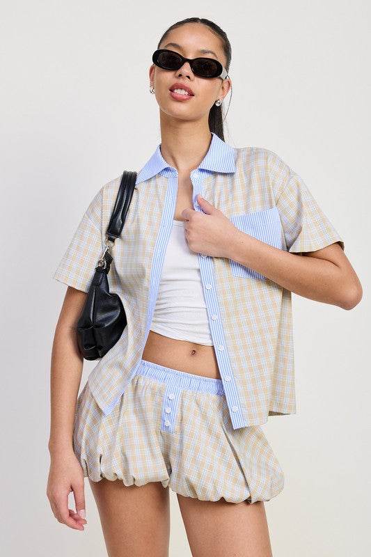 MIX MEDIA OVERSIZED SHIRT - Shop Style & More | Fresh Looks, Everyday Deals & Free Shipping