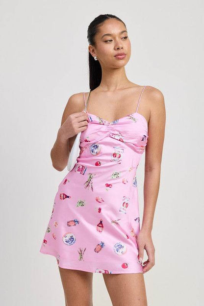 FLORAL MINI SATIN DRESS WITH SPAGHETTI STRAPS - Shop Style & More | Fresh Looks, Everyday Deals & Free Shipping