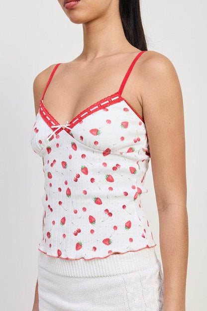 PRINTED JERSEY CAMI TOP - Shop Style & More | Fresh Looks, Everyday Deals & Free Shipping