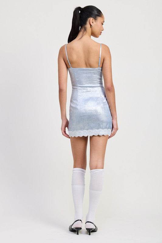 LACE HEM MINI DRESS - Shop Style & More | Fresh Looks, Everyday Deals & Free Shipping