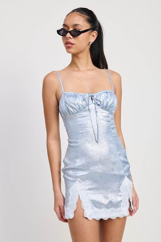 LACE HEM MINI DRESS - Shop Style & More | Fresh Looks, Everyday Deals & Free Shipping