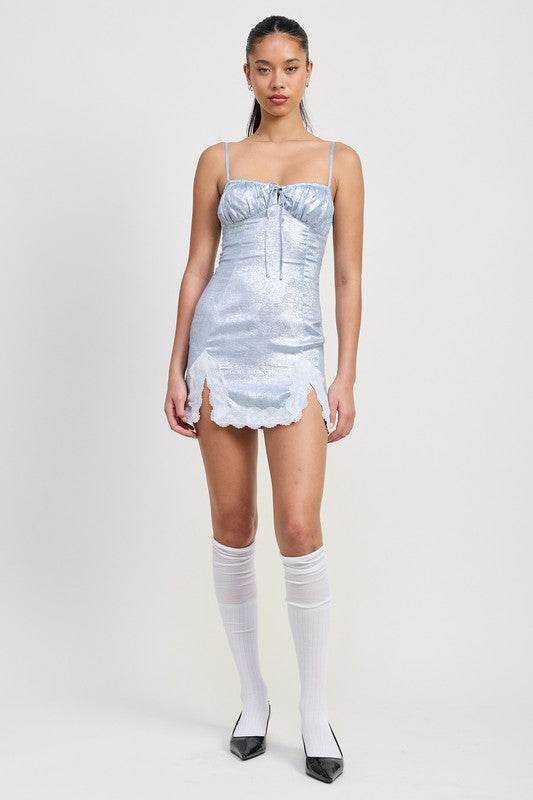 LACE HEM MINI DRESS - Shop Style & More | Fresh Looks, Everyday Deals & Free Shipping