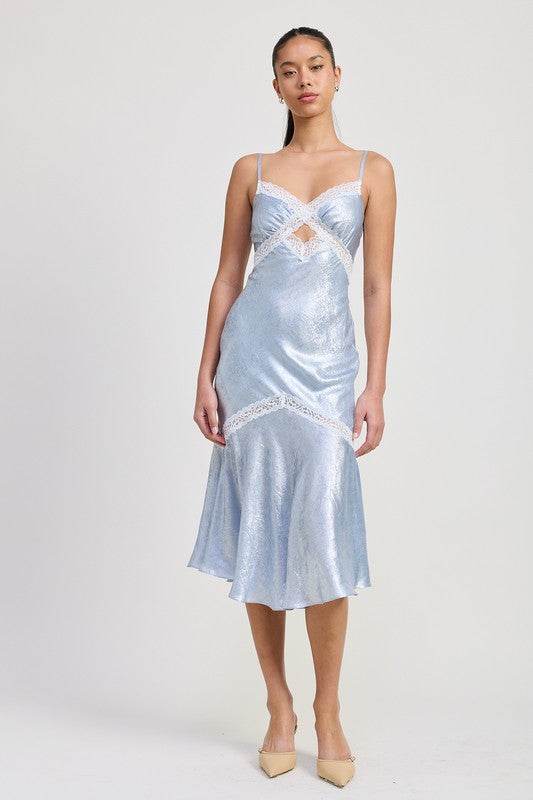 LACE TRIM MIDI SLIP DRESS - Shop Style & More | Fresh Looks, Everyday Deals & Free Shipping