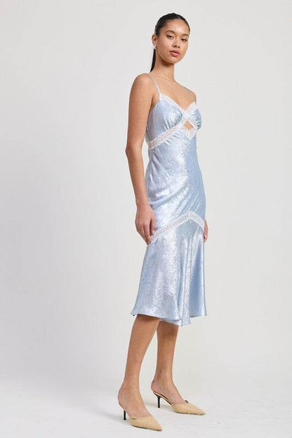 LACE TRIM MIDI SLIP DRESS - Shop Style & More | Fresh Looks, Everyday Deals & Free Shipping