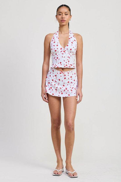 POPLIN PRINT MINI SKIRT WITH RIBBON TRIM - Shop Style & More | Fresh Looks, Everyday Deals & Free Shipping