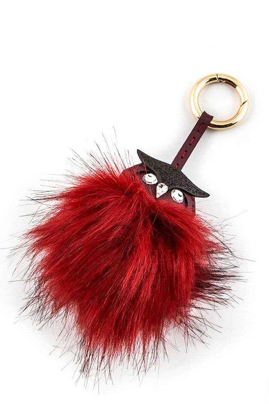 Leather Owl Fur Pom Key Charm - Shop Style & More | Fresh Looks, Everyday Deals & Free Shipping