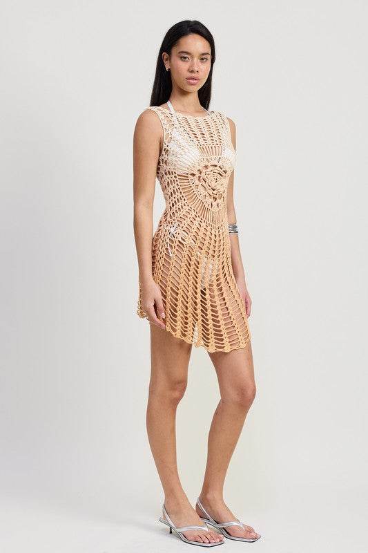 CROCHET COVER UP DRESS WITH BACK CUT OUT - Shop Style & More | Fresh Looks, Everyday Deals & Free Shipping