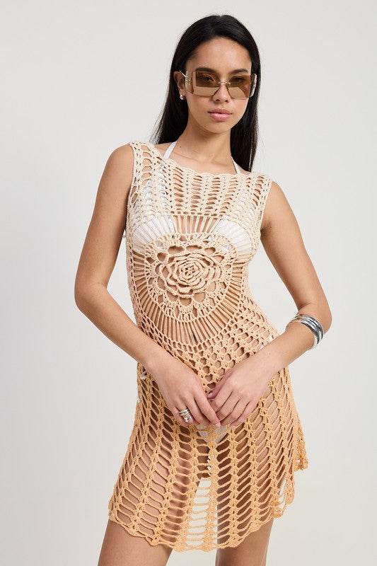 CROCHET COVER UP DRESS WITH BACK CUT OUT - Shop Style & More | Fresh Looks, Everyday Deals & Free Shipping