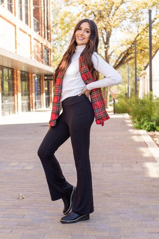 The Vanessa - 30 in Inseam Black Bootcut Leggings - Shop Style & More | Fresh Looks, Everyday Deals & Free Shipping