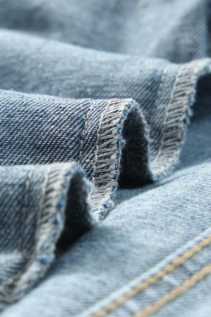 Geometric Print Frayed Hem Denim Jacket - Shop Style & More | Fresh Looks, Everyday Deals & Free Shipping