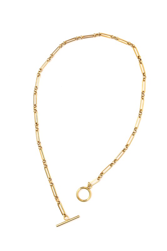 18K STAINLESS STEEL TOGGLE CHAIN NECKLACE Jewelry - Necklace