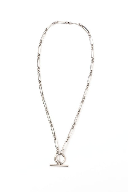 18K STAINLESS STEEL TOGGLE CHAIN NECKLACE Jewelry - Necklace