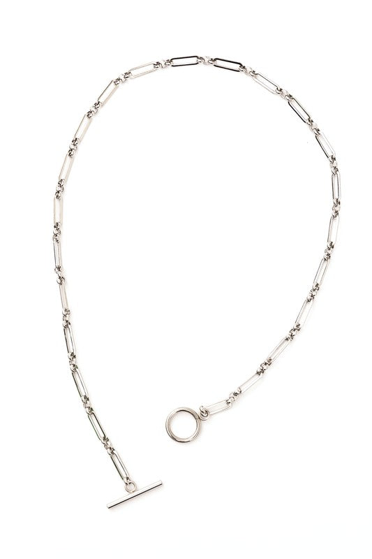 18K STAINLESS STEEL TOGGLE CHAIN NECKLACE Jewelry - Necklace