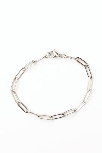 18K STAINLESS STEEL NON TARNISH PAPERCLIP BRACELET - Shop Style & More | Fresh Looks, Everyday Deals & Free Shipping