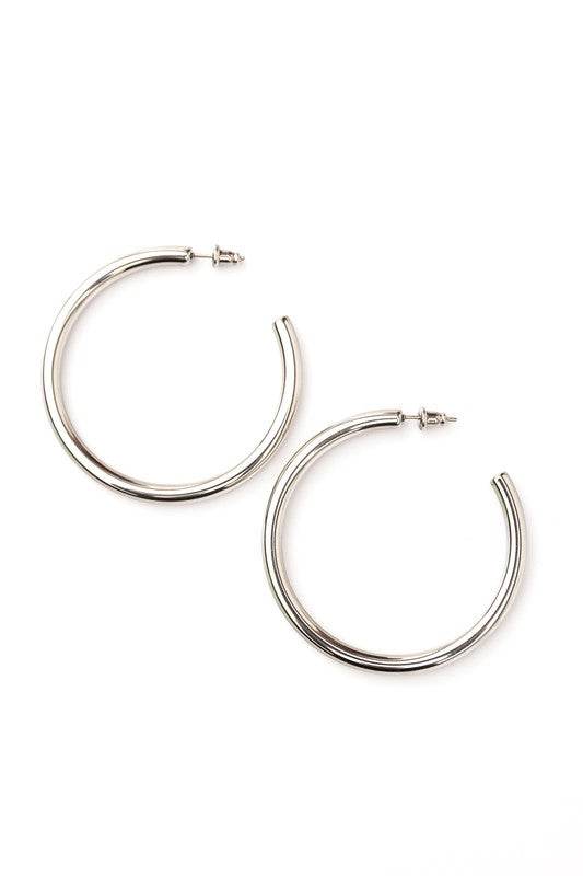 14K STAINLESS STEEL OPEN HOOP EARRINGS - Shop Style & More | Fresh Looks, Everyday Deals & Free Shipping