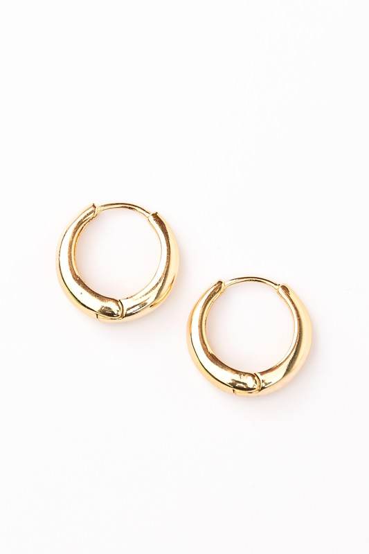 14K STAINLESS STEEL EVERYDAY HUGGIE EARRINGS - Shop Style & More | Fresh Looks, Everyday Deals & Free Shipping