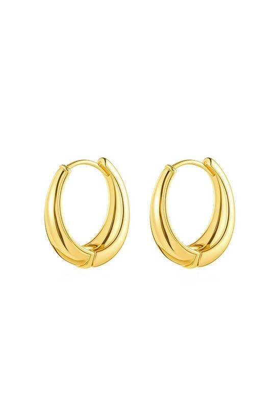 14K STAINLESS STEEL EVERYDAY HUGGIE EARRINGS - Shop Style & More | Fresh Looks, Everyday Deals & Free Shipping