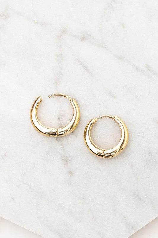 14K STAINLESS STEEL EVERYDAY HUGGIE EARRINGS - Shop Style & More | Fresh Looks, Everyday Deals & Free Shipping