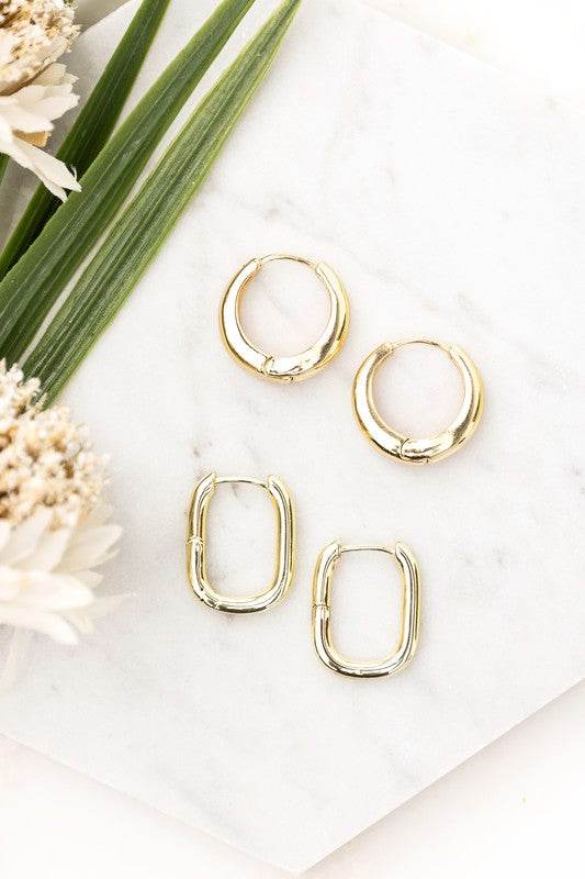 14K STAINLESS STEEL EVERYDAY HUGGIE EARRINGS - Shop Style & More | Fresh Looks, Everyday Deals & Free Shipping